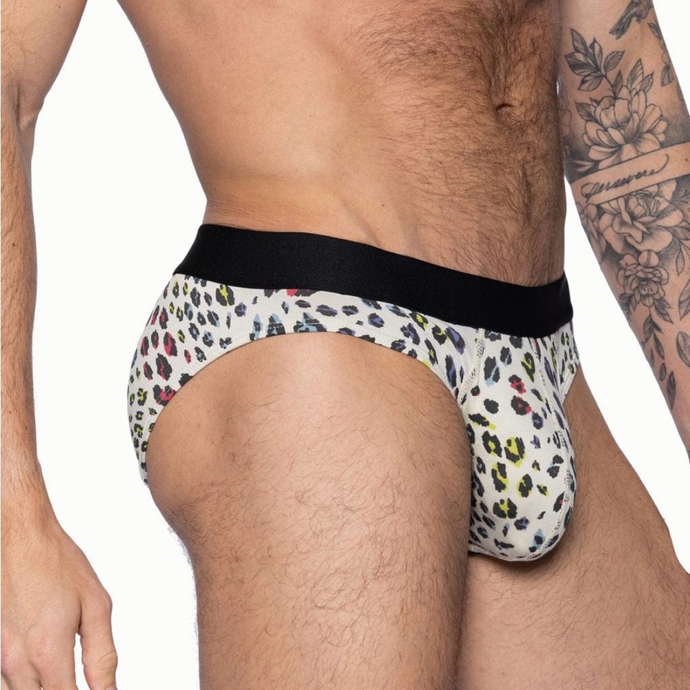 Bike Athletic Modal Animal Print Briefs - Picture 3 of 5